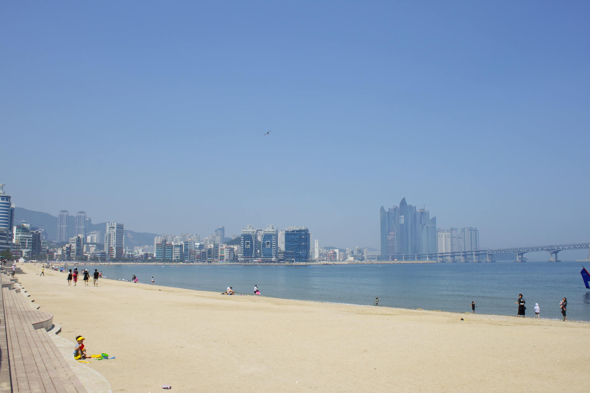 Gwangalli Beach, Busan, South Korea. Photograph from Flickr; author Chelsea Hicks; license of cc-by-2.0.