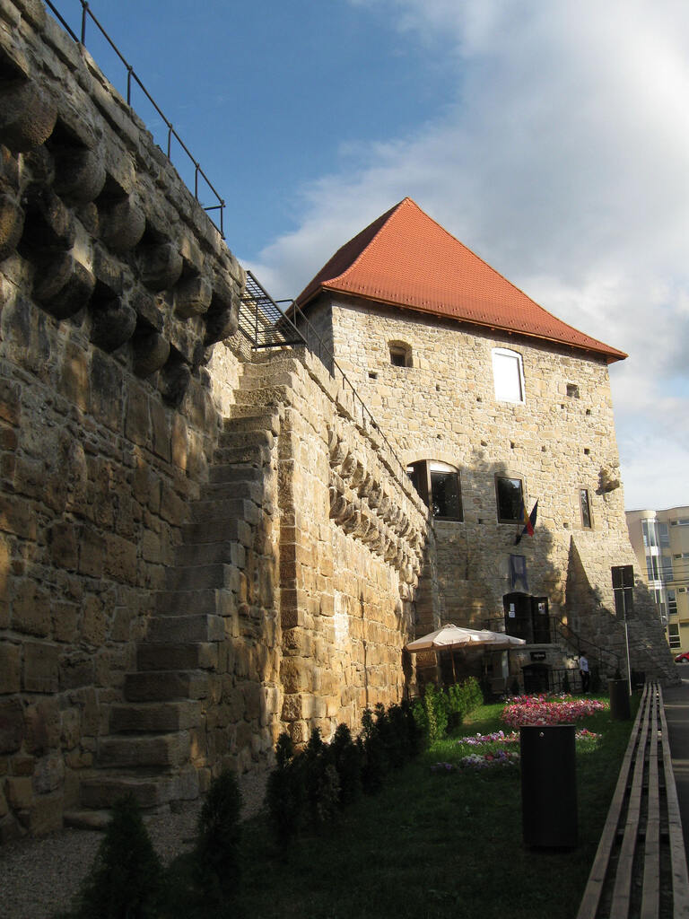 Tailors' Bastion &amp; a fragment of Cluj's defensive walls.