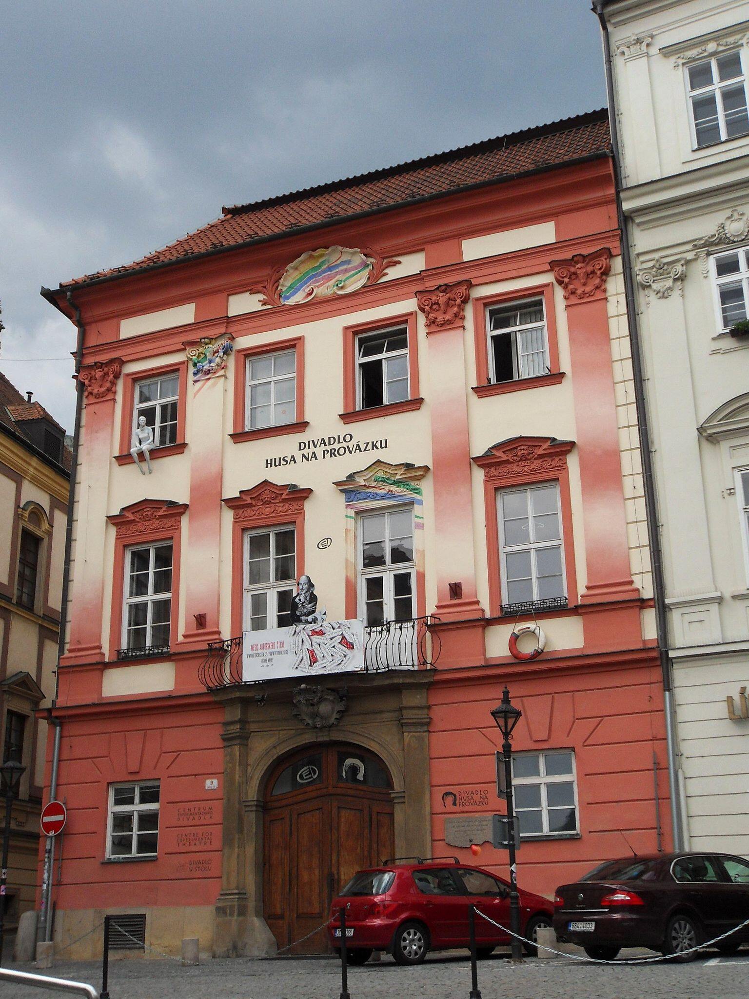 Husa na provázku theatre (palais Hausperský of Fanal), Zelný trh square, Brno, Czech Republic