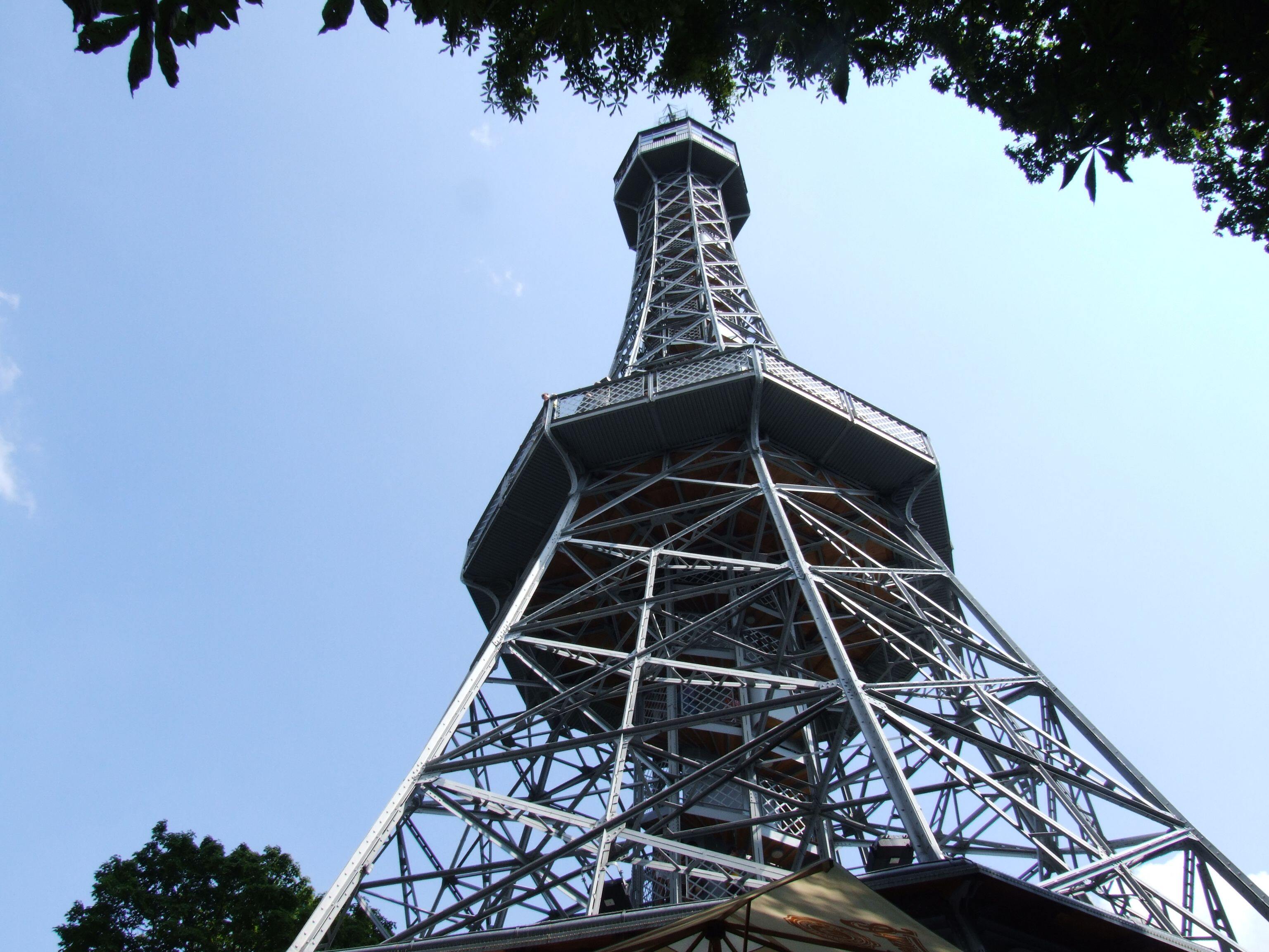 The Mini Eiffel Tower in Prague , Praha July 2012