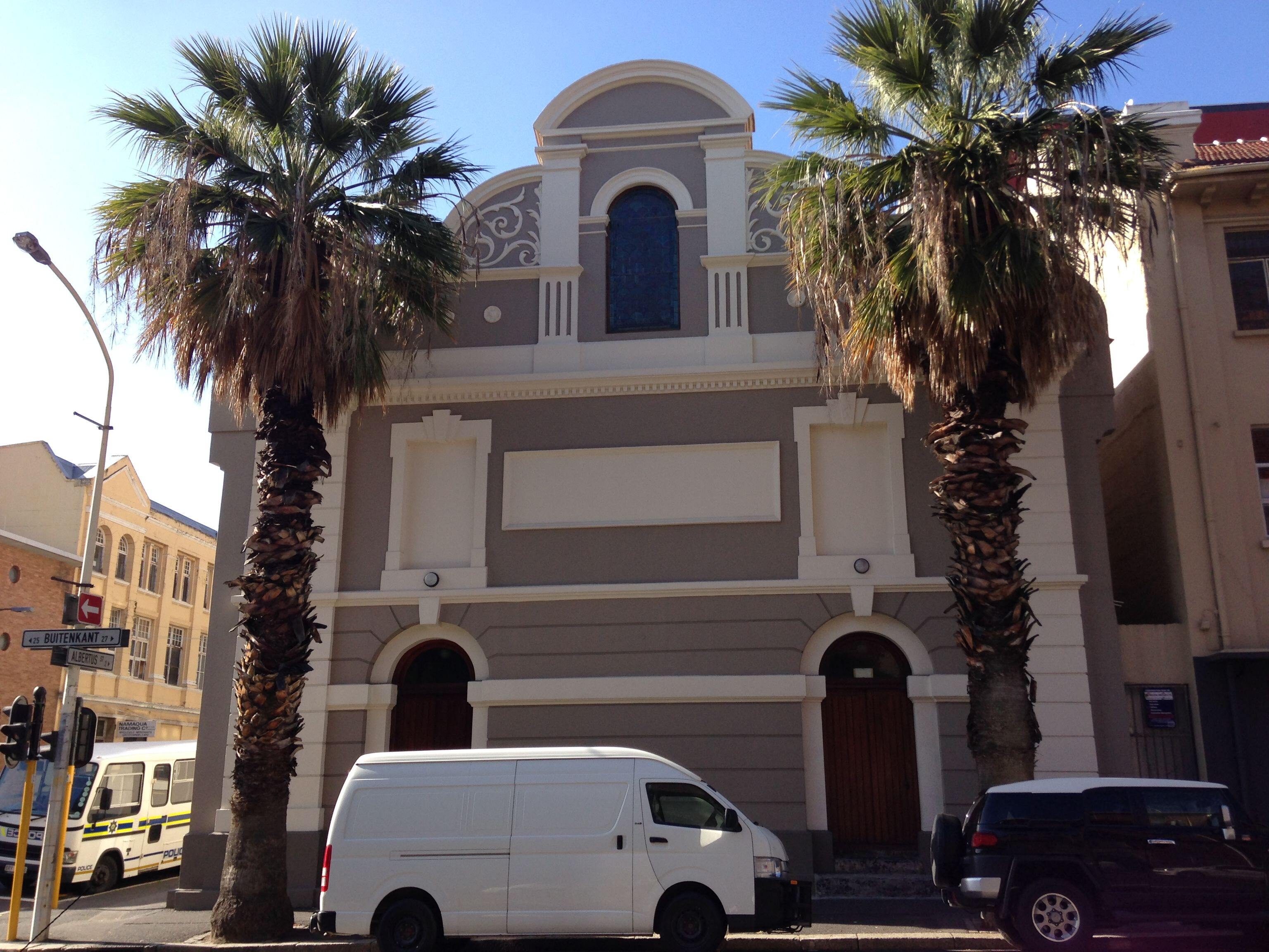 The front entrance of the District 6 Museum building on Buitenkant Street, Cape Town.