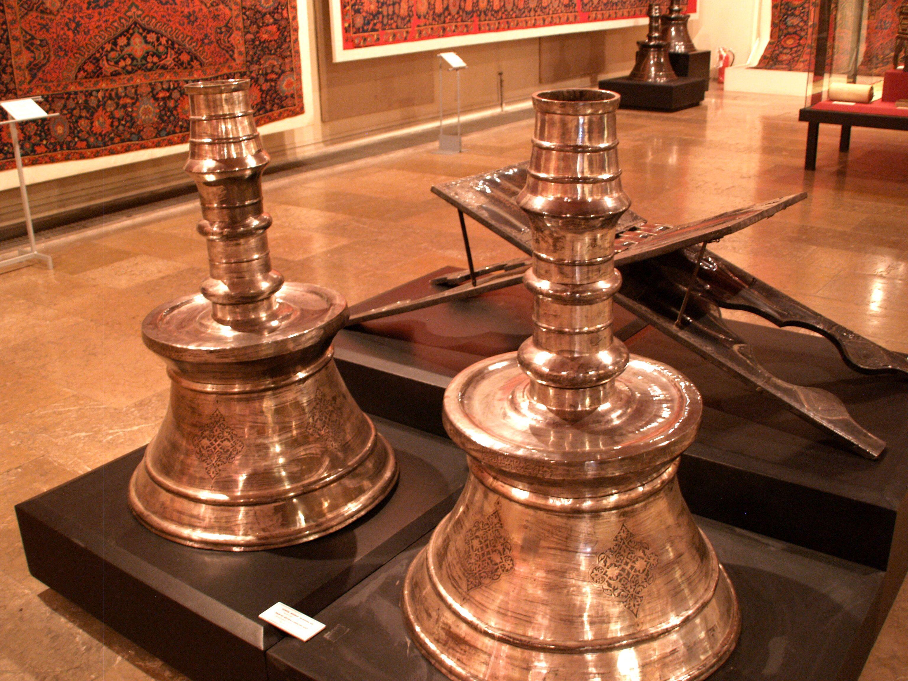 Turkey, Istanbul, Museum of Turkish and Islamic Art (Ibrahim Pasha Palace) I was impressed by these giant silver candle holders until I went to Topkapi