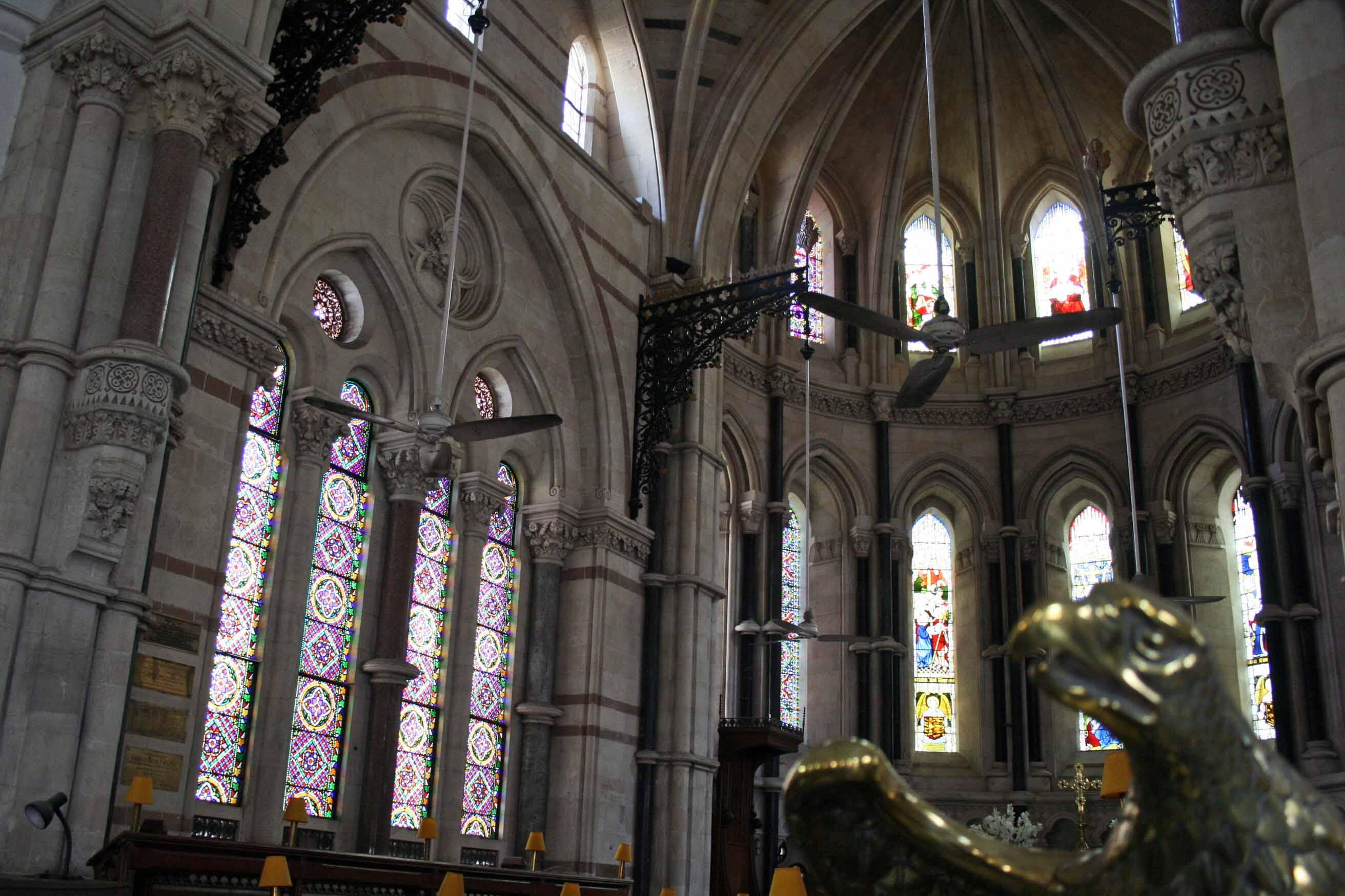 Inside St. Thomas’ Cathedral. The cathedral is an interracial marriage of Byzantine and colonial architecture.