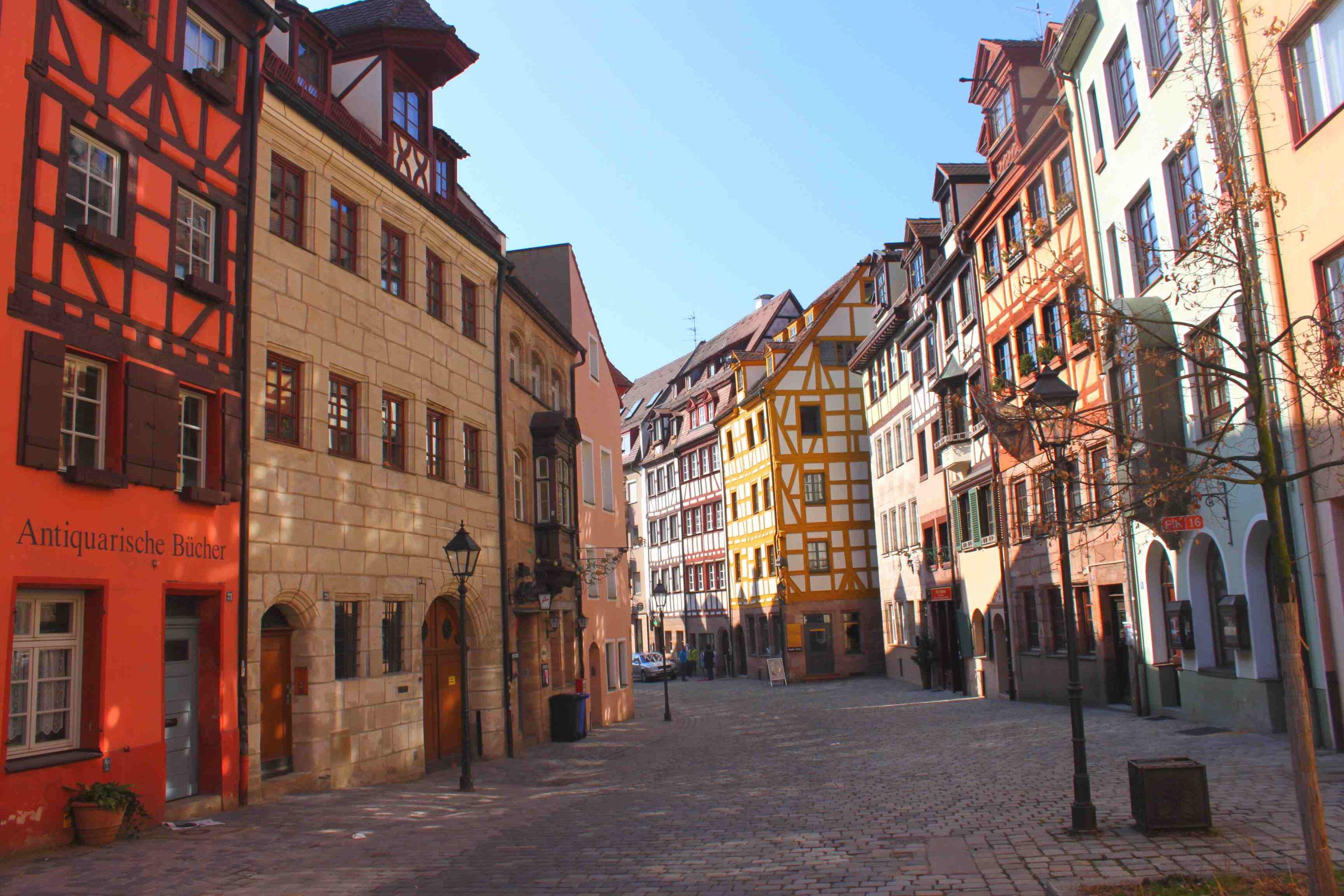 Handwerker-Fachwerkhäusern in der Weißgerbergasse