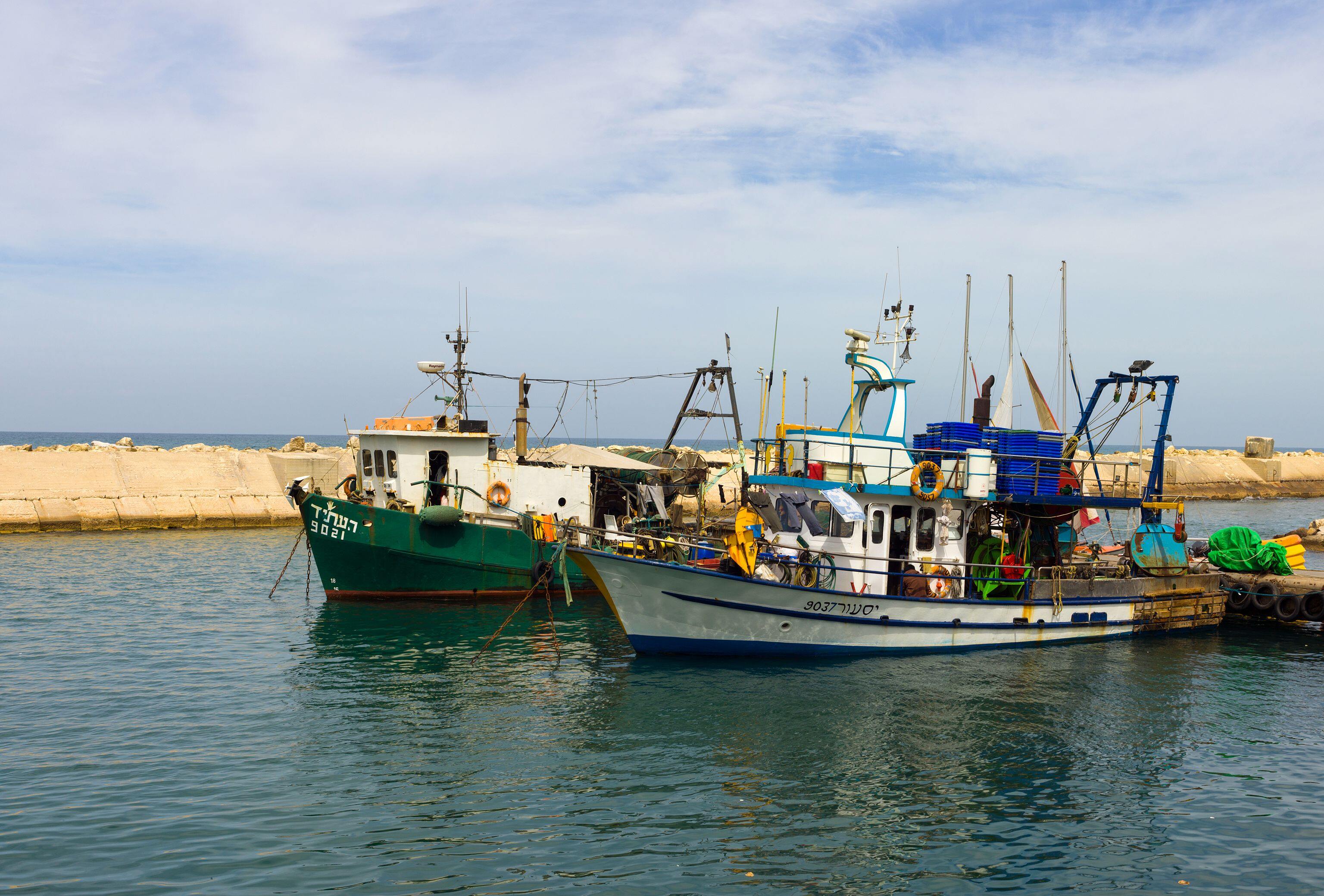 Fishing boats in the Port of Jaffa.