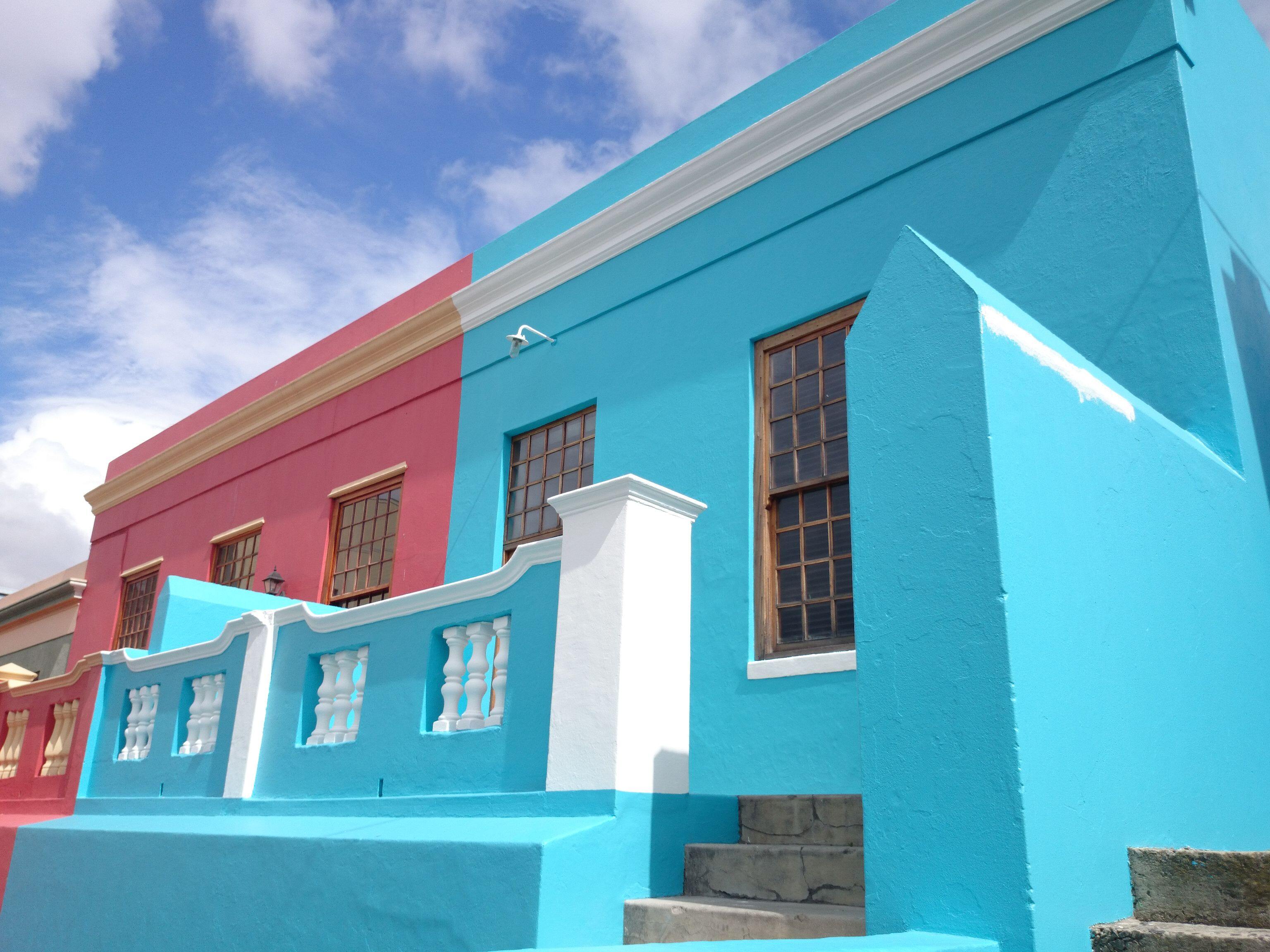 Some of the colorful buildings you will find at Bo-Kaap, Cape Town, South Africa