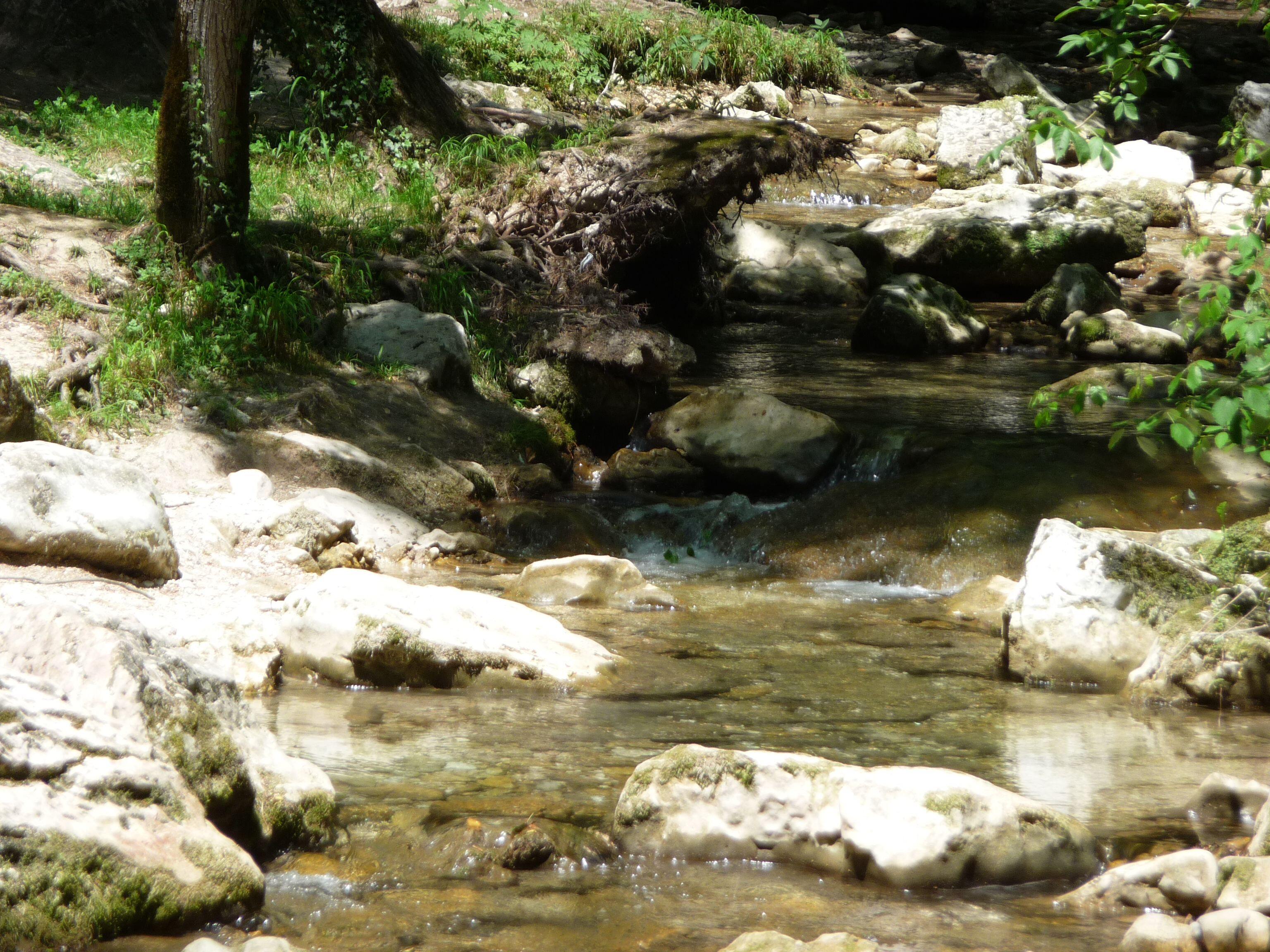 Natural park of the Cascate di Molina (Molina Falls) in Fumane, Verona, Italy.