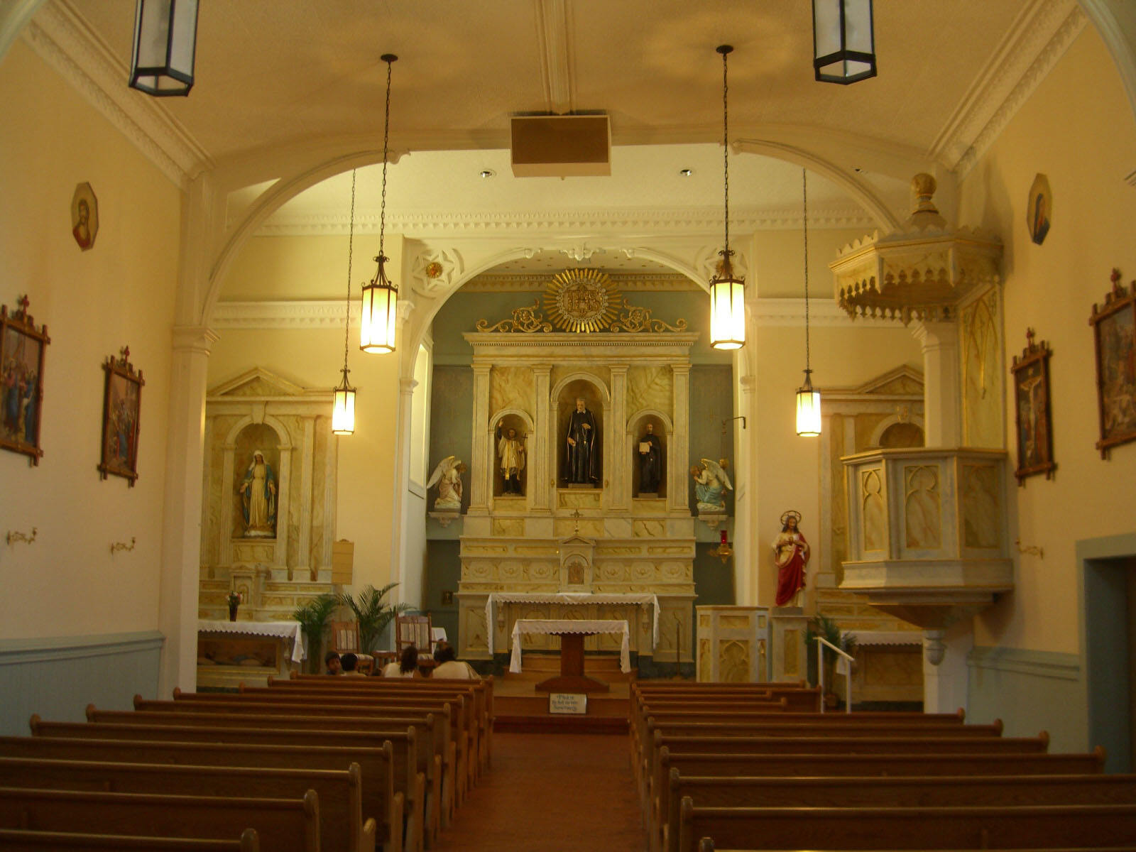 San Felipe de Neri Church in the Old Town district in Albuquerque, New Mexico.