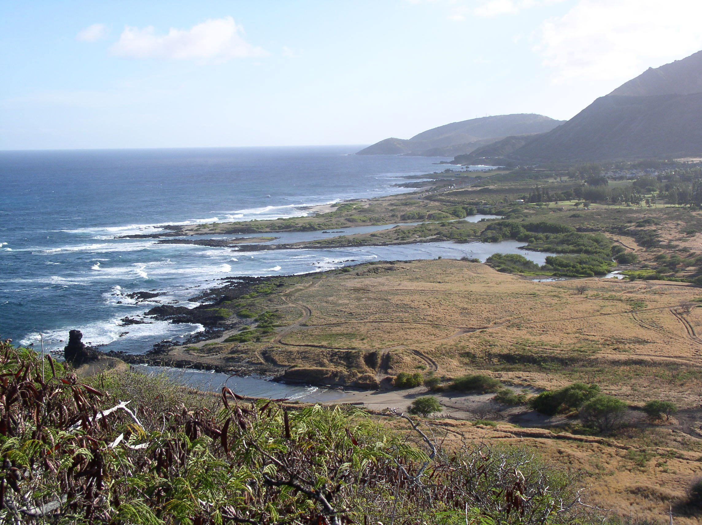 Ka Iwi wilderness area, looking west from trail to 