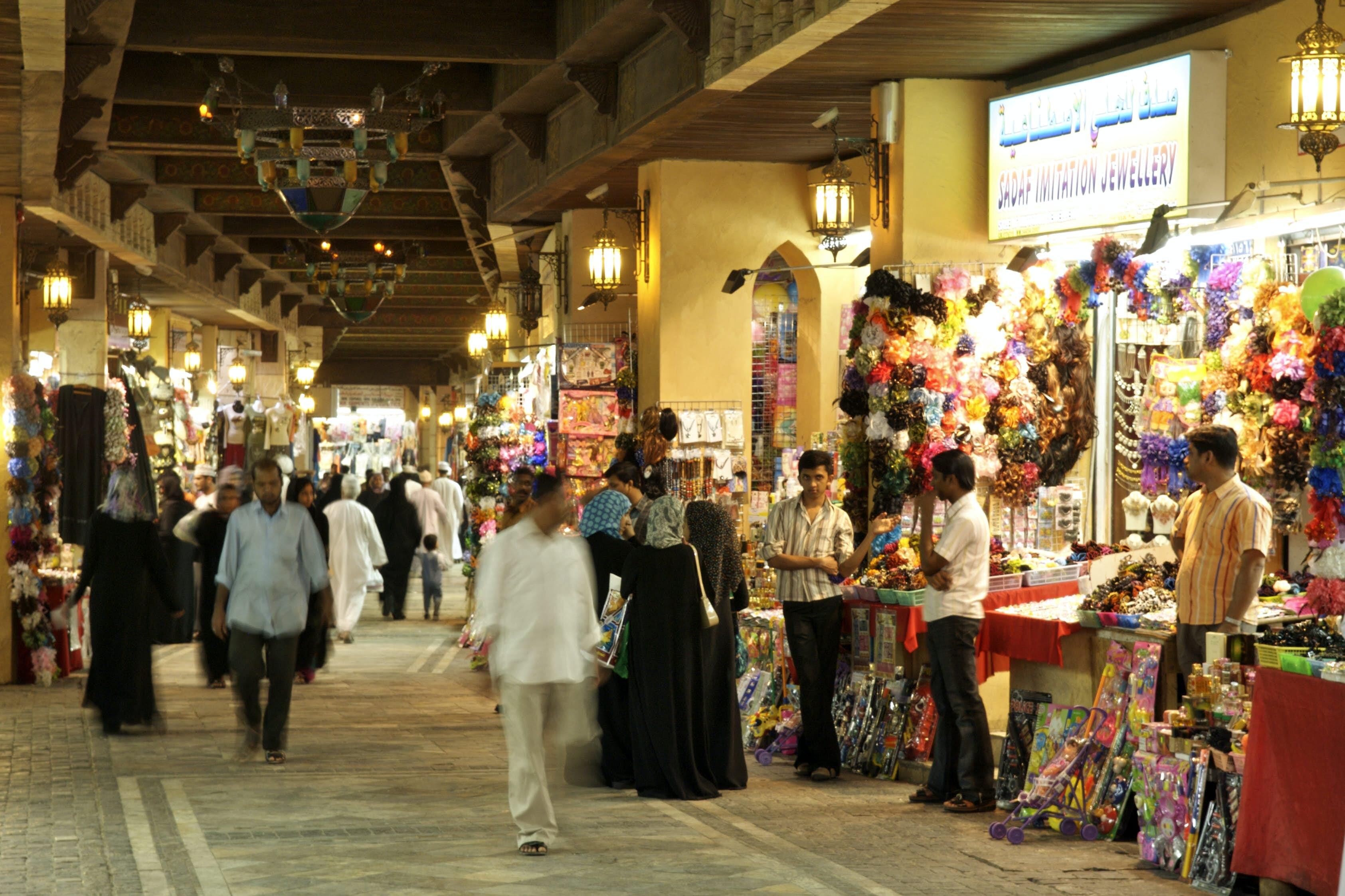 Interior of the Mutrah souk in Muscat, the capital of the sultanate of Oman.