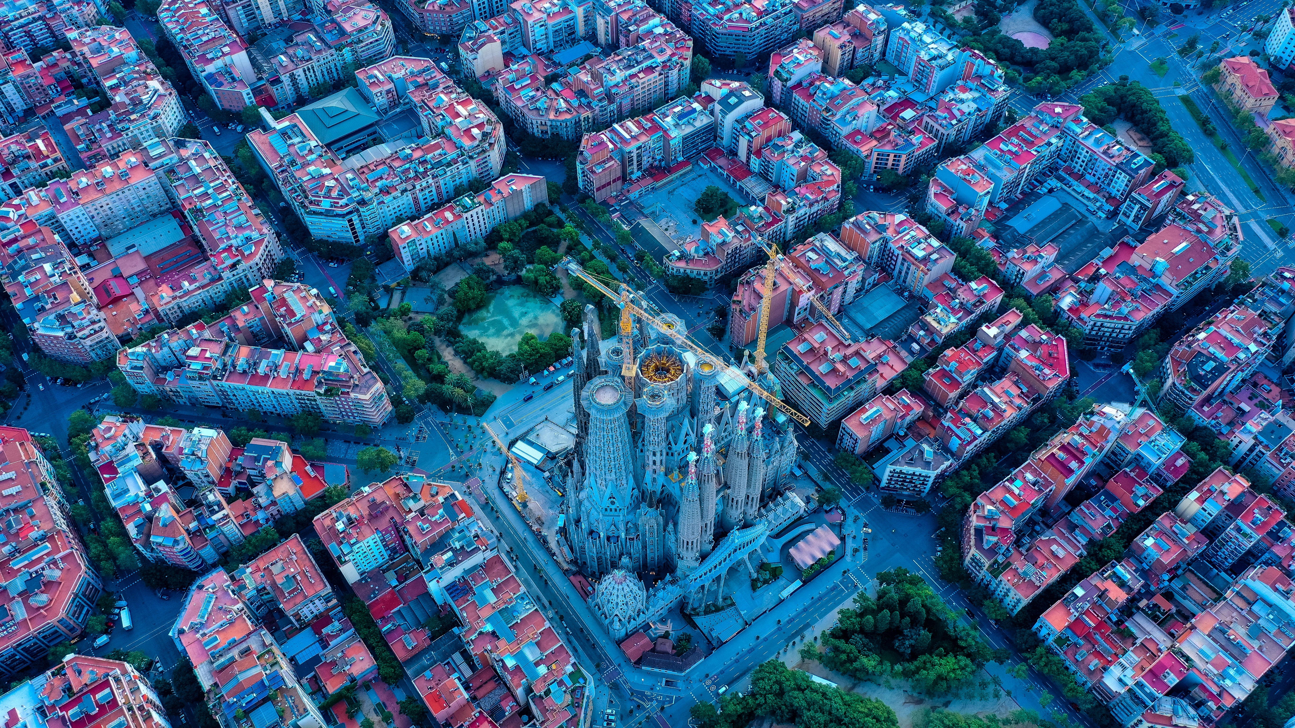 sagrada familia z vysky