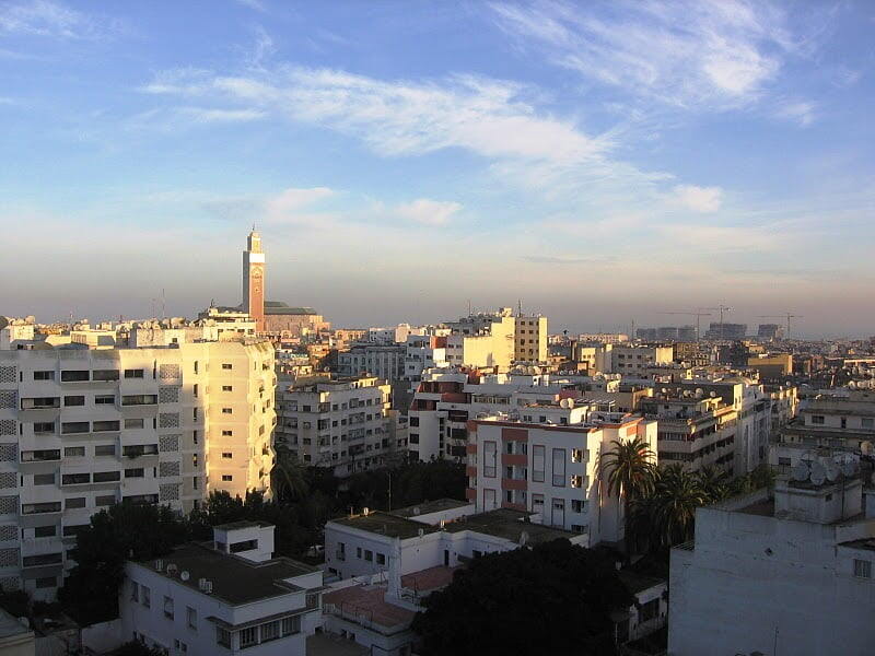 Casablanca - Overview of Casablanca, with the Casablanca Marina under construction in the right.