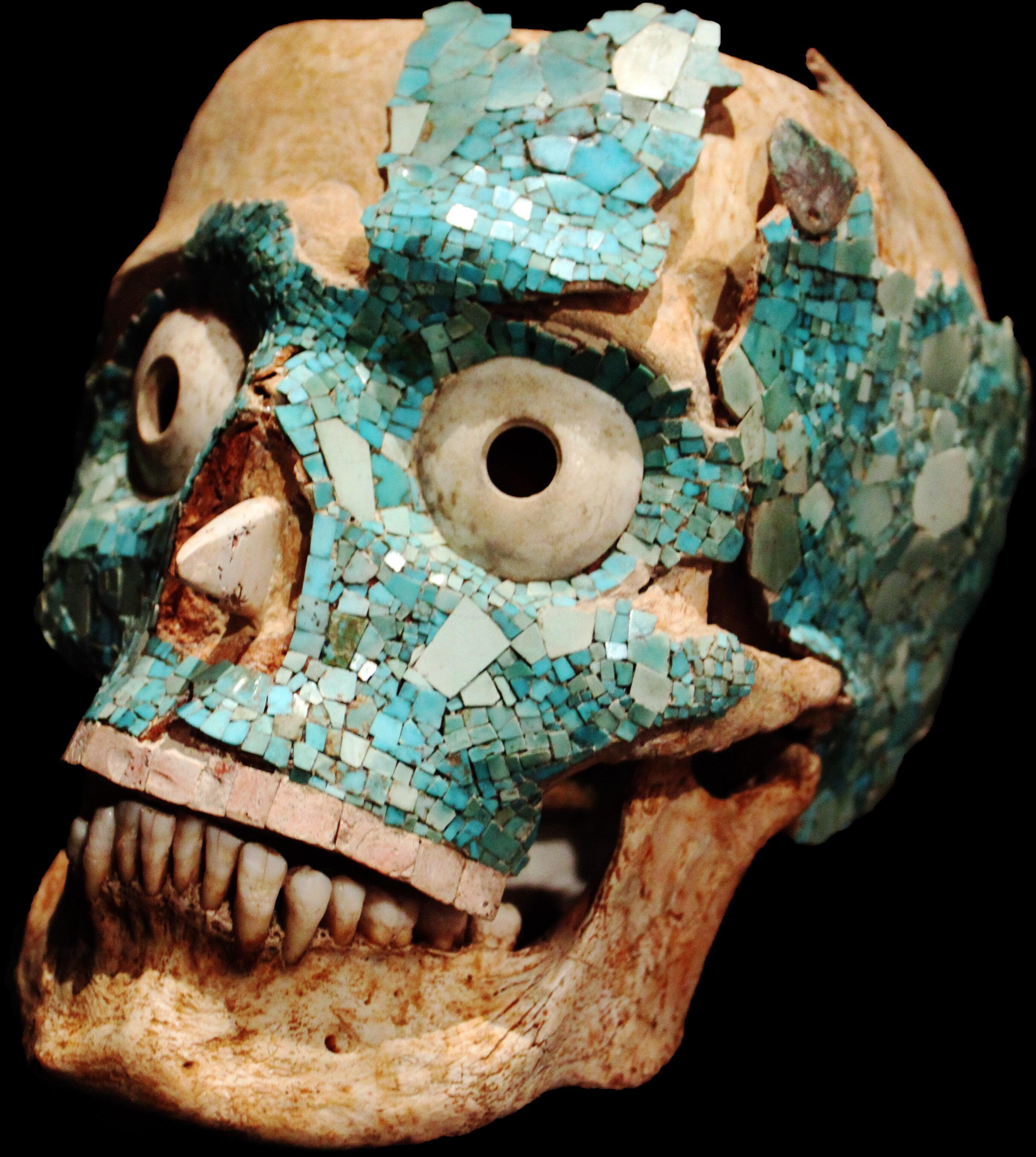 Oaxaca de Juárez - Mixtec funerary mask; Grave No. 7, Monte Alban; Museum of Cultures of Oaxaca