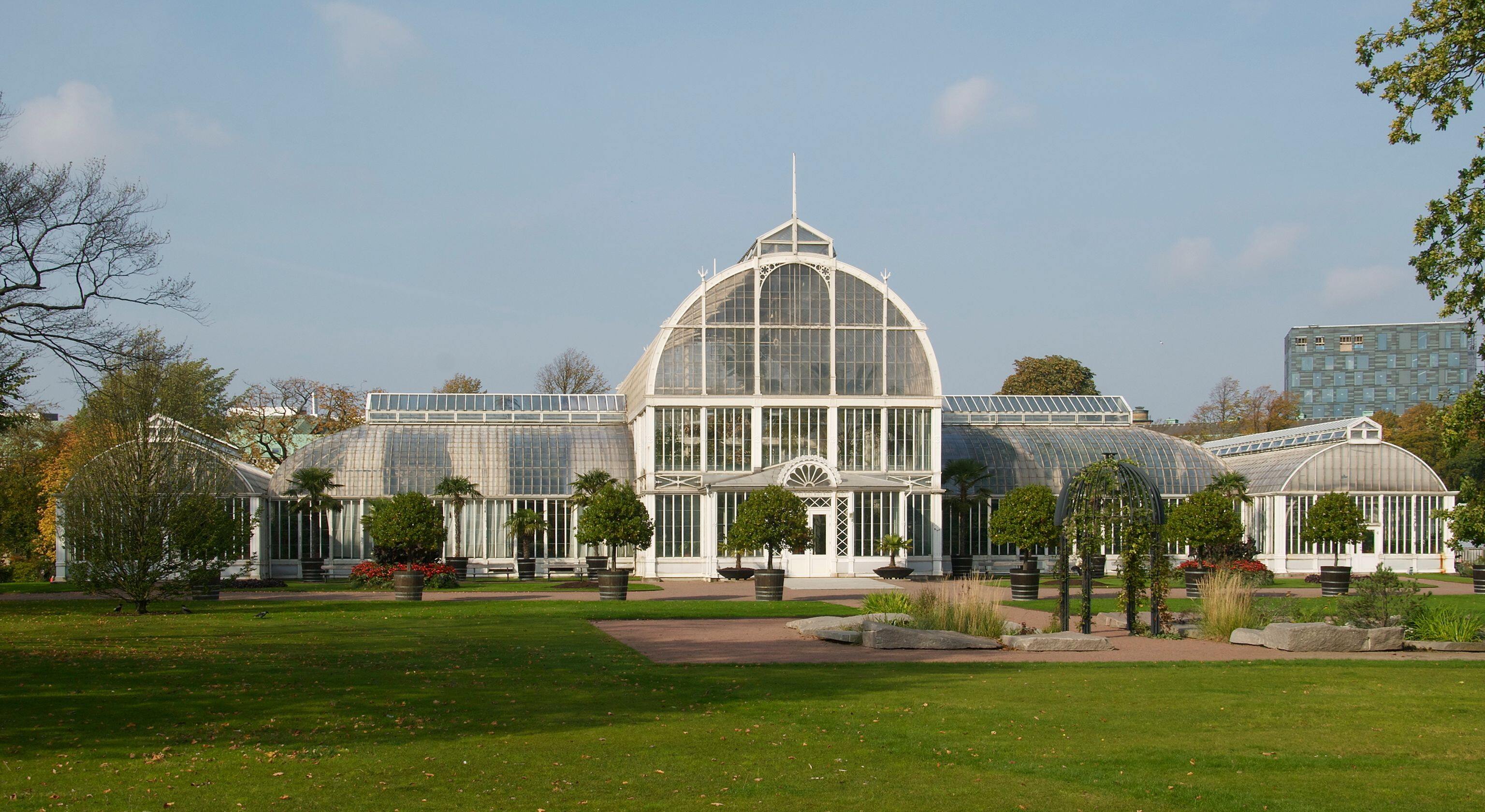 Palmhuset (the palm green house) in Trädgårdsföreningen (The Garden Society of Gothenburg), Gothenburg, Sweden.