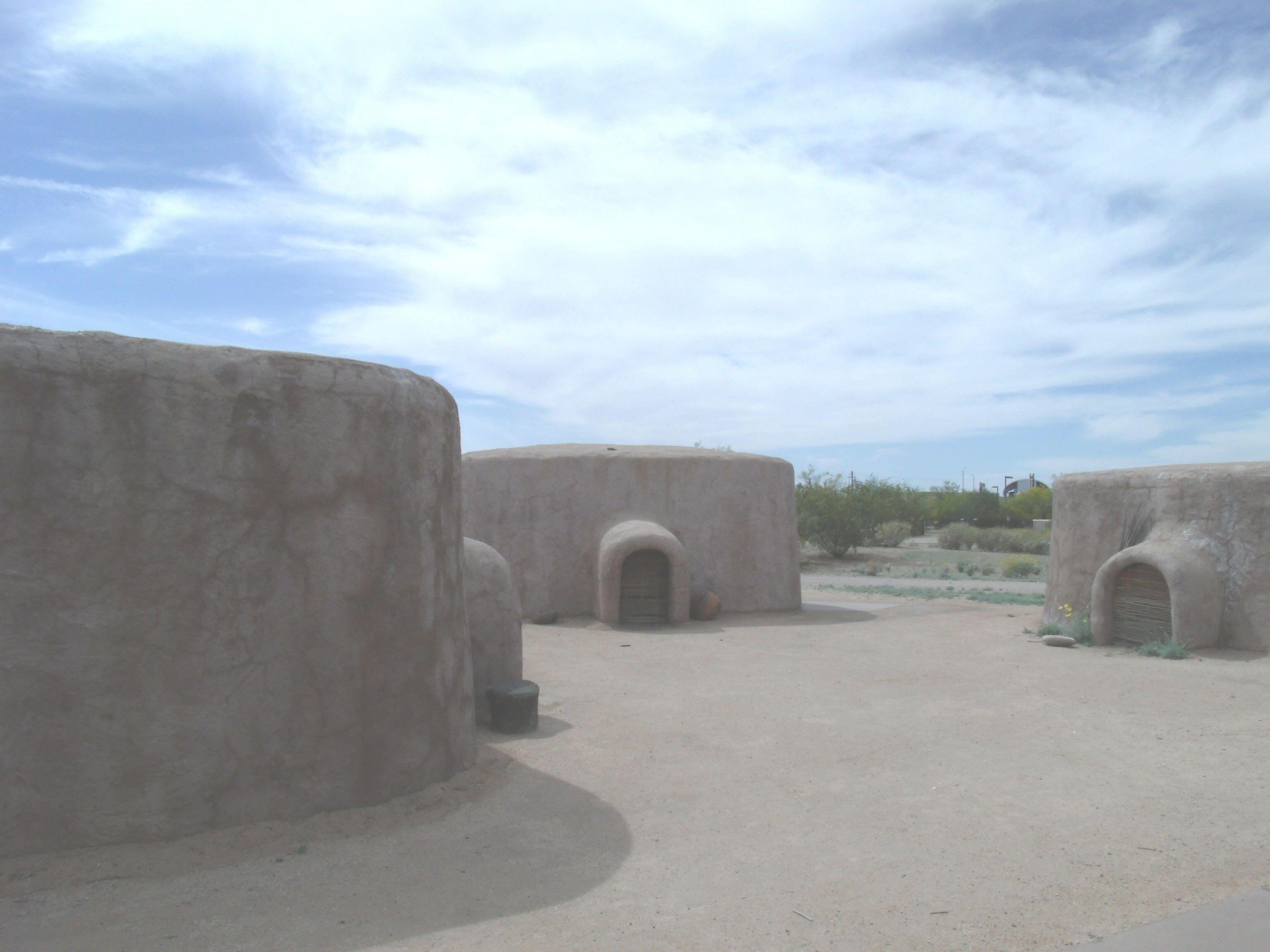 These replicas represent what the Hohokam pit-houses looked like 1000 years ago. The ruins are listed in the National Register of Historic Places…