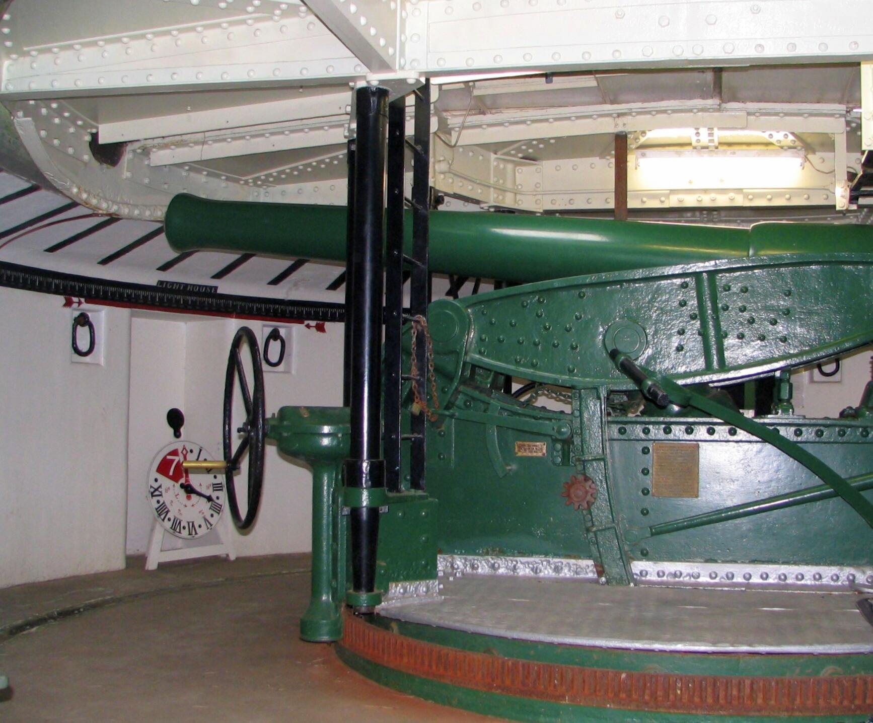 1886 Mk V six-inch Armstrong Disappearing Gun at Taiaroa Head, Dunedin, New Zealand